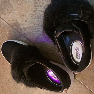 Michael Kors Suede Runners With Rabbit Fur